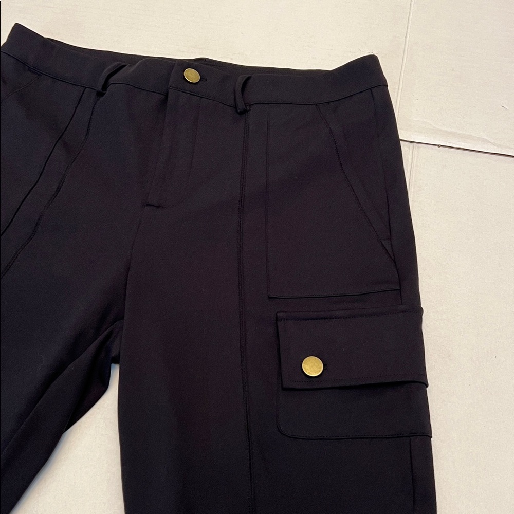 HALARA WOMENS BLACK DAY STRETCH HIGH WAISTED SKINNY CASUAL PANTS LARGE - Picture 10 of 16